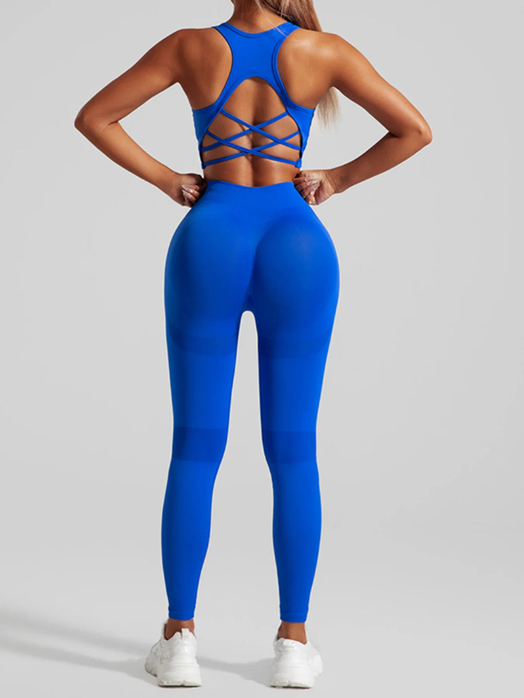 NLW Seamless Sculpt Yoga Set – Sleeveless Quick-Dry Premium Fitness Set