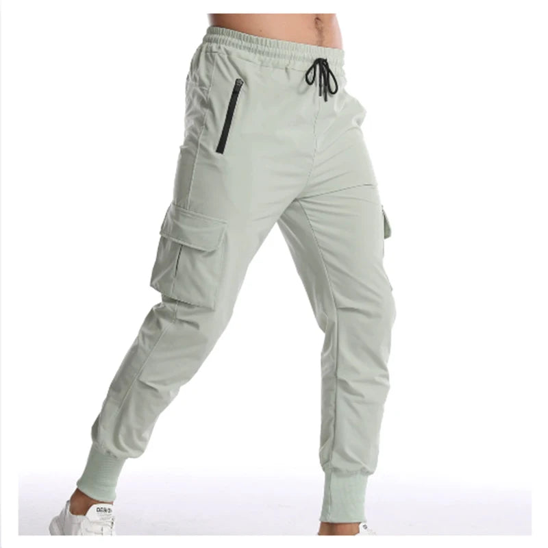 NLW Men’s Tactical Nylon Joggers – Multi-Pocket Track Pants