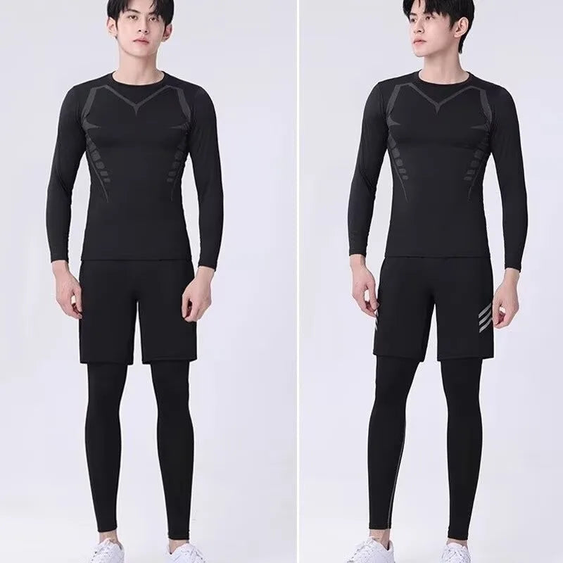NLW Men's Quick-Dry Tight Training Jersey – High-Compression Gym & Running Shirt