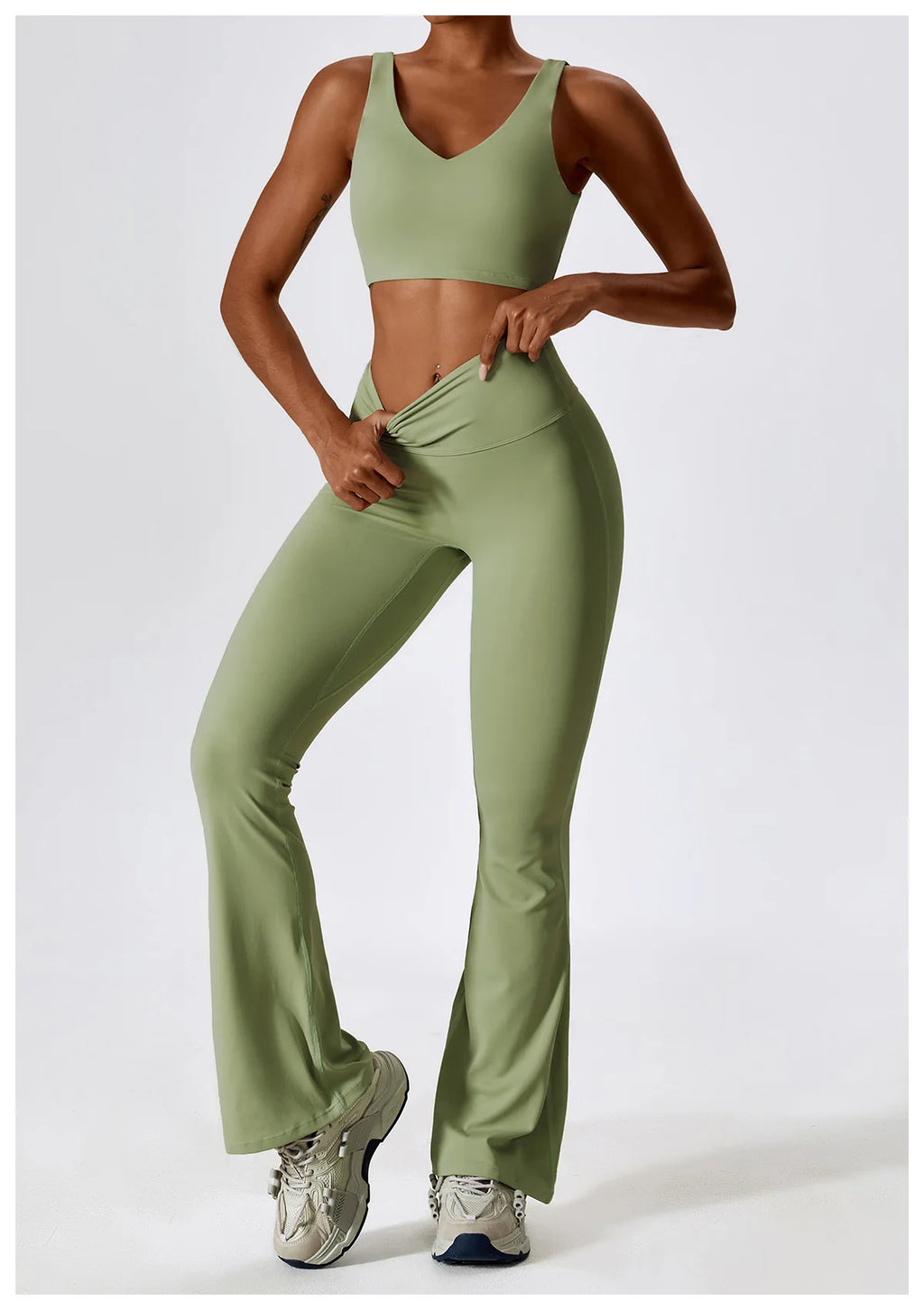 NLW Elite Seamless 2-Piece Yoga Set – High-Performance Compressed Fitness Suit