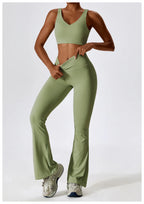 NLW Elite Seamless 2-Piece Yoga Set – High-Performance Compressed Fitness Suit