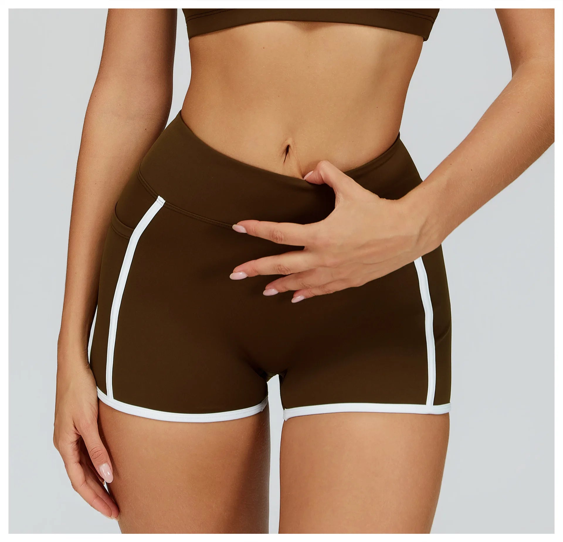 High-Waist Push-Up Yoga Shorts