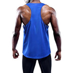 NLW Slim-Fit Quick-Dry Gym Vest – Modern Square-Collar Bodybuilding Training Tank Top