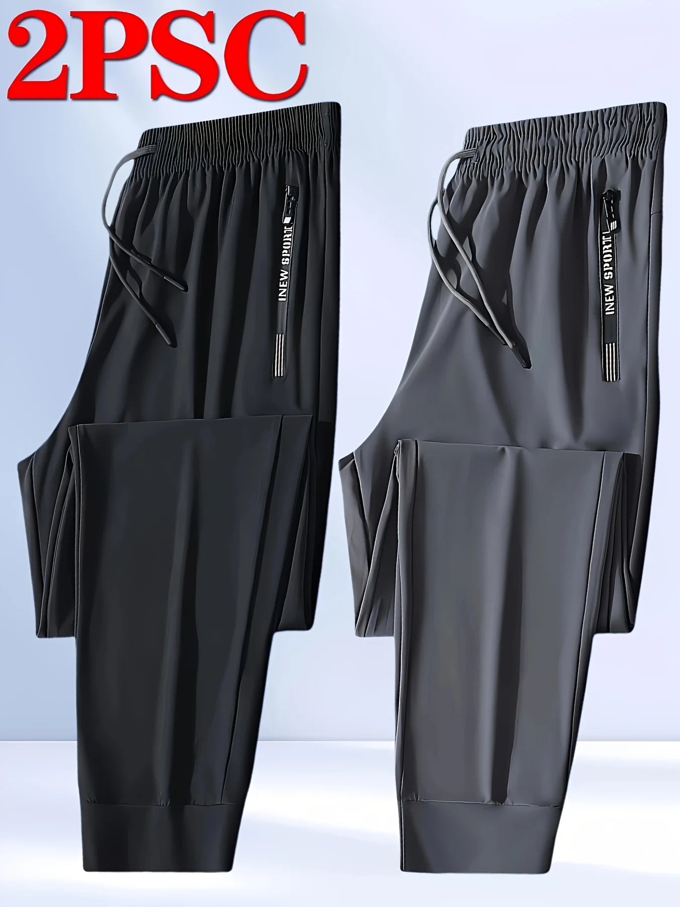 NLW 2-Pack Unisex Sports High Stretch Jogging Pants