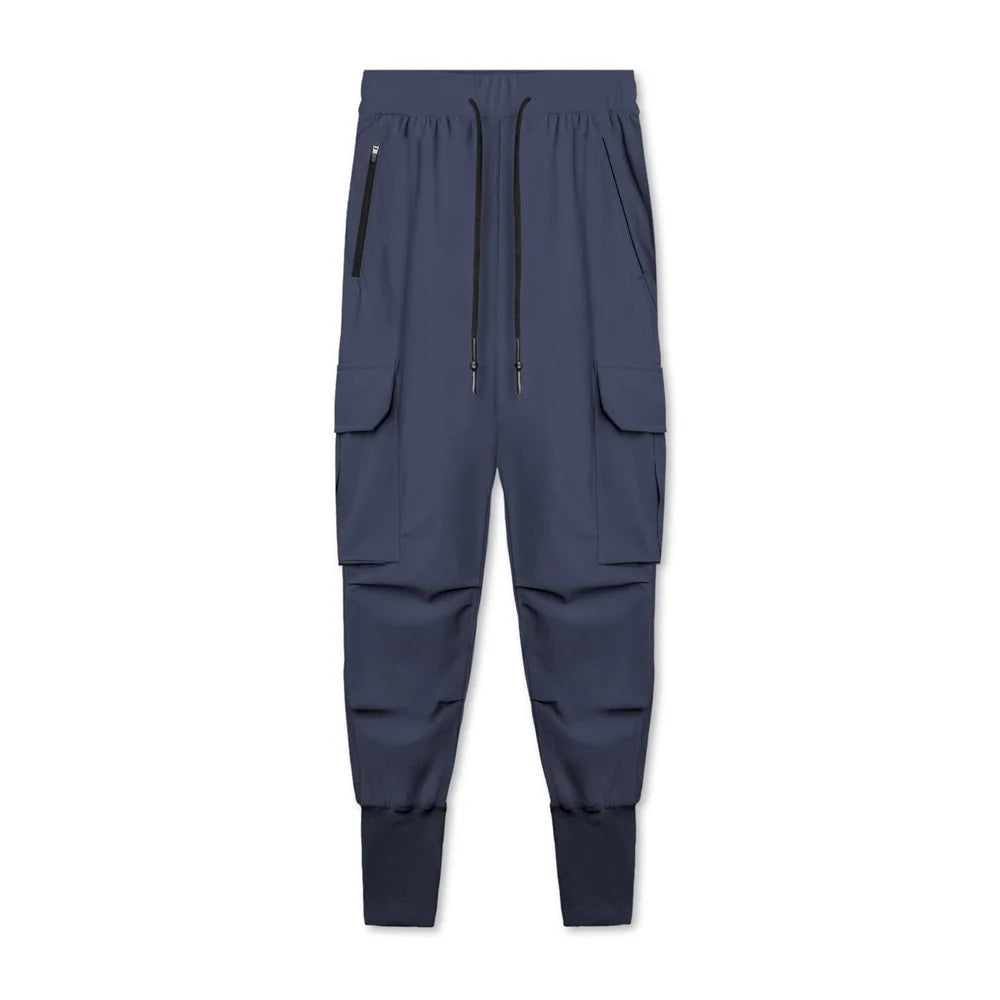 NLW Men’s Tactical Nylon Joggers – Multi-Pocket Track Pants