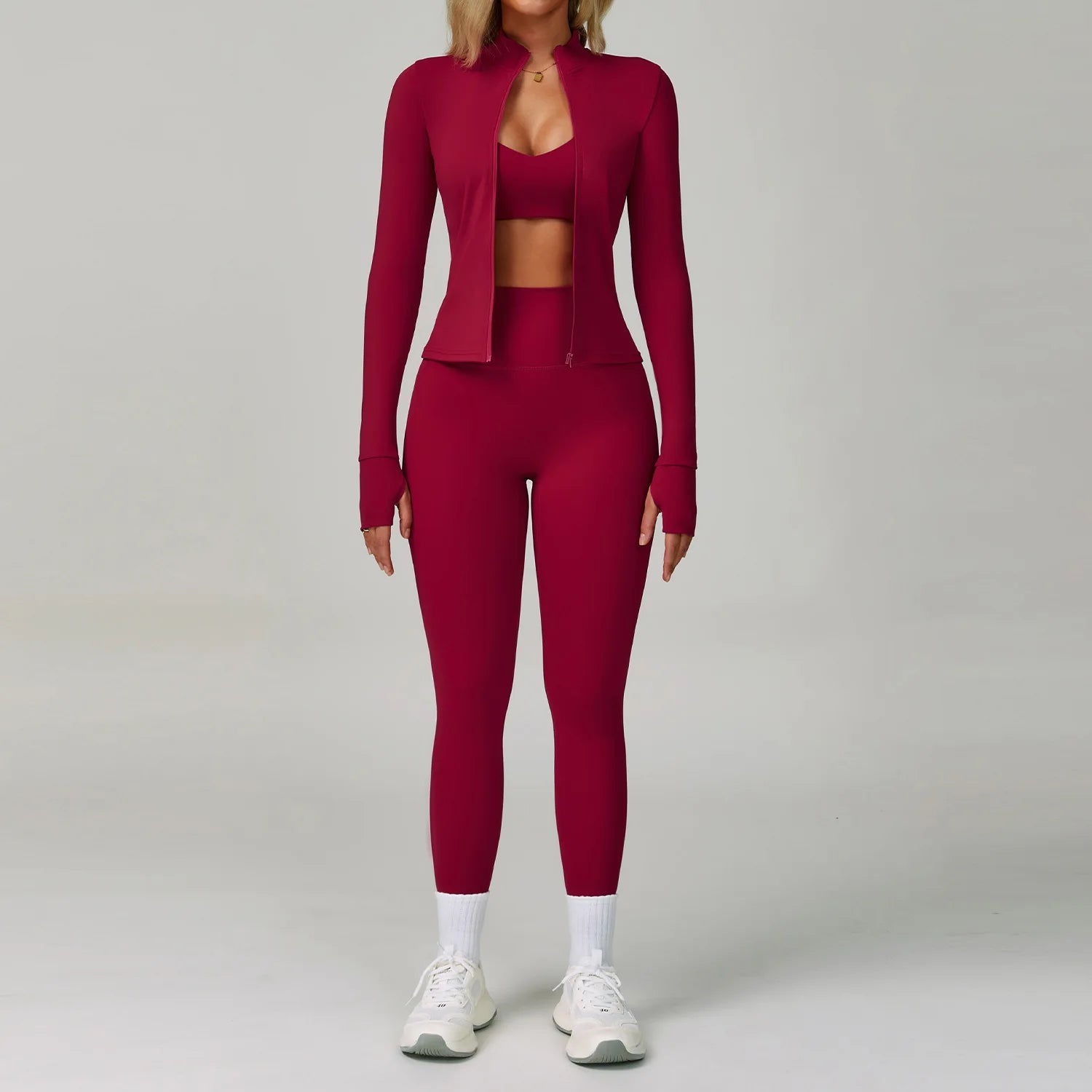 NLW 2-3PCS  Women Fitness Set High Waist