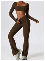 NLW Elite Seamless 2-Piece Yoga Set – High-Performance Compressed Fitness Suit