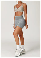 Sand Washed Seamless Yoga Shorts | High-Waist Butt-Lift Workout Shorts