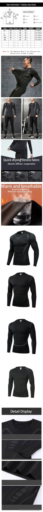 NLW Men's Quick-Dry Tight Training Jersey – High-Compression Gym & Running Shirt