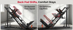 NLW Commercial-Grade Ultra-Quiet Hack Squat & 45° Leg Press Combo Machine