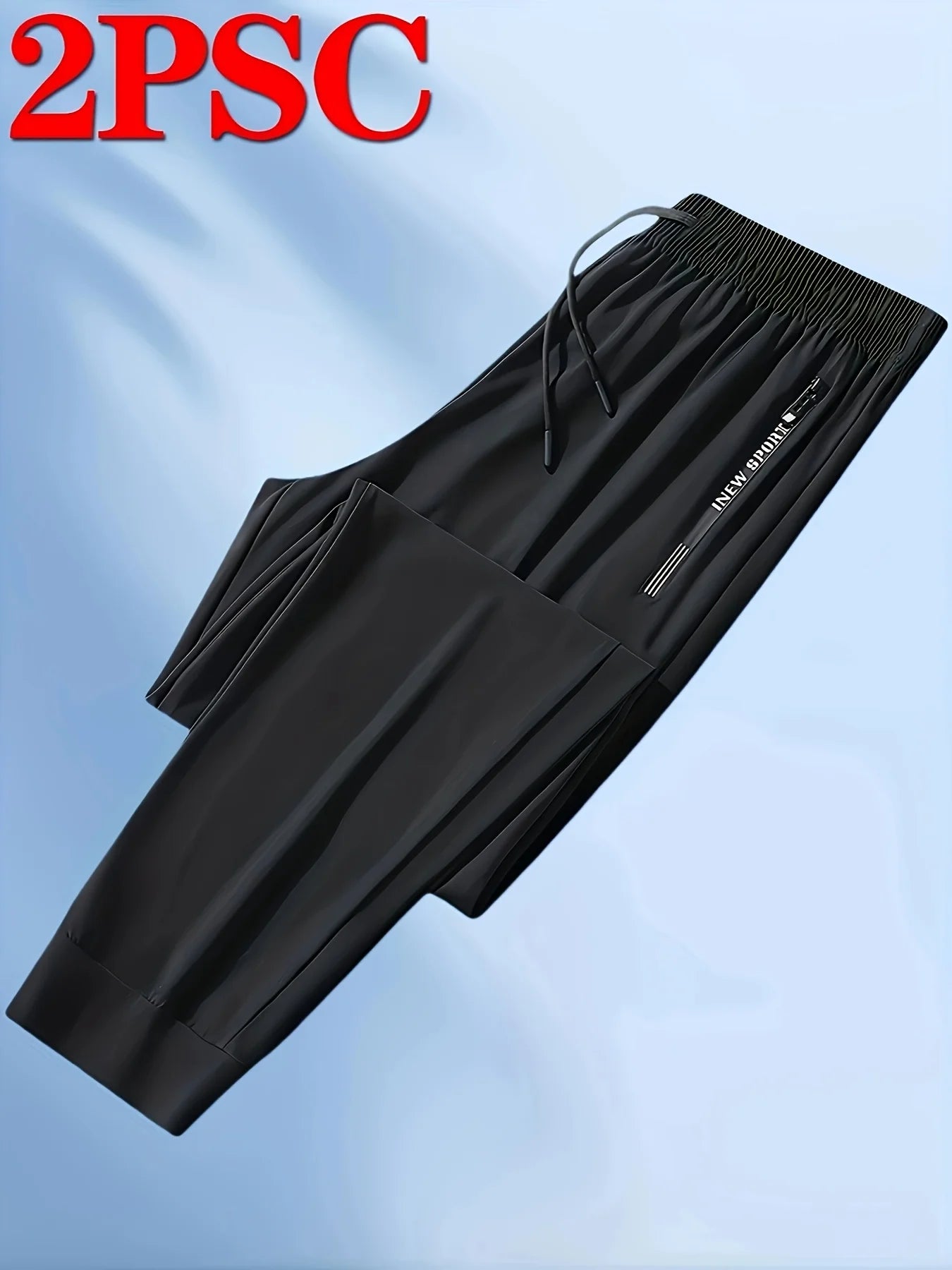 NLW 2-Pack Unisex Sports High Stretch Jogging Pants