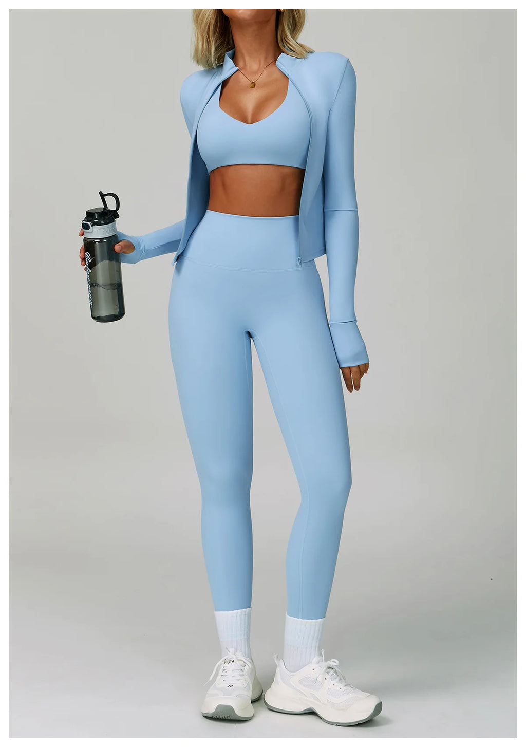 NLW 2-3PCS  Women Fitness Set High Waist