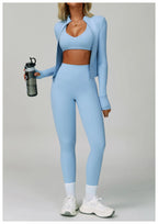 NLW 2-3PCS  Women Fitness Set High Waist
