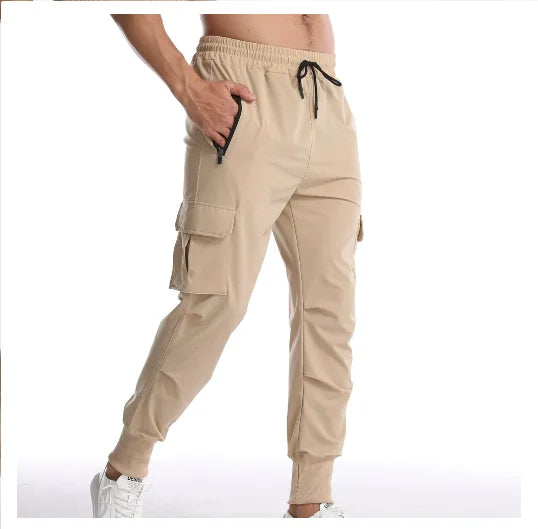 NLW Men’s Tactical Nylon Joggers – Multi-Pocket Track Pants