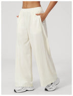 Loose Fit Contrasting Lines Sports Pants | Women's UV-Protection Yoga & Fitness Pants