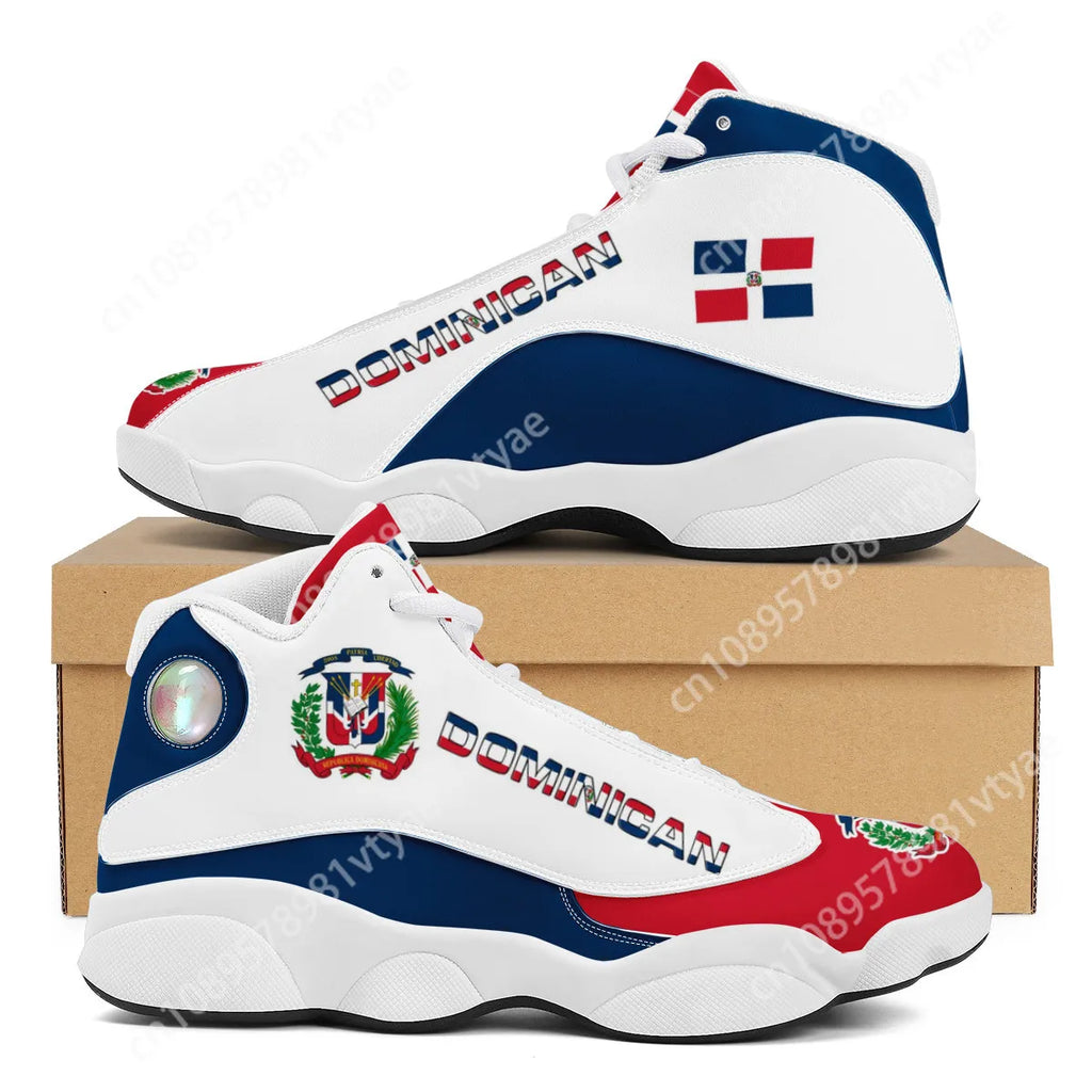 NLW "Orgullo" Dominican Heritage Basketball Shoes – Custom Print-On-Demand Sneakers