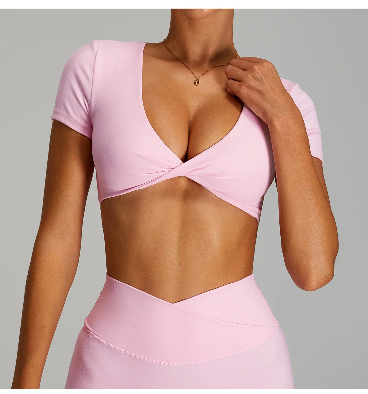 Sexy Short-Sleeve Workout & Yoga Tee