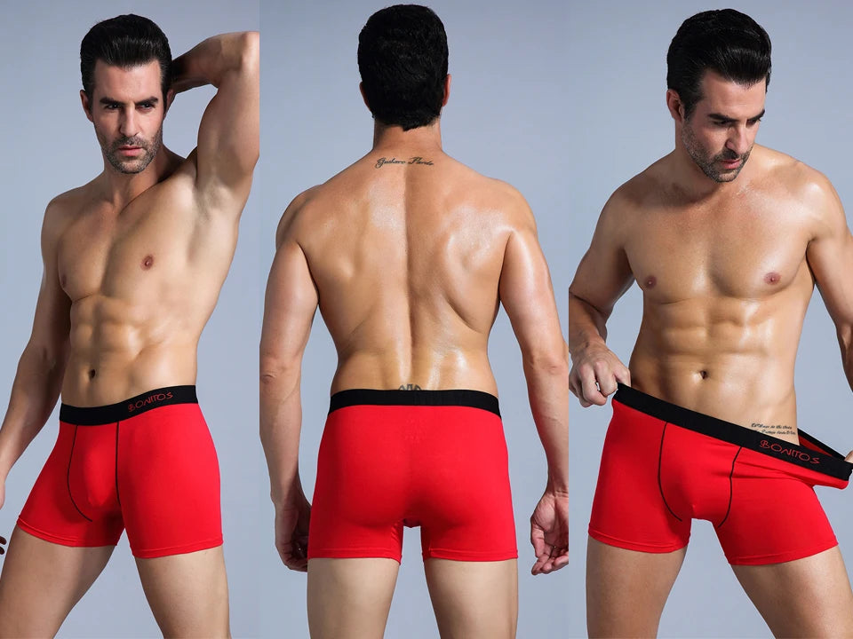 NLW Premium Men's Cotton Boxer Shorts (5-Piece Set) – Breathable High-Stretch Comfort Underwear