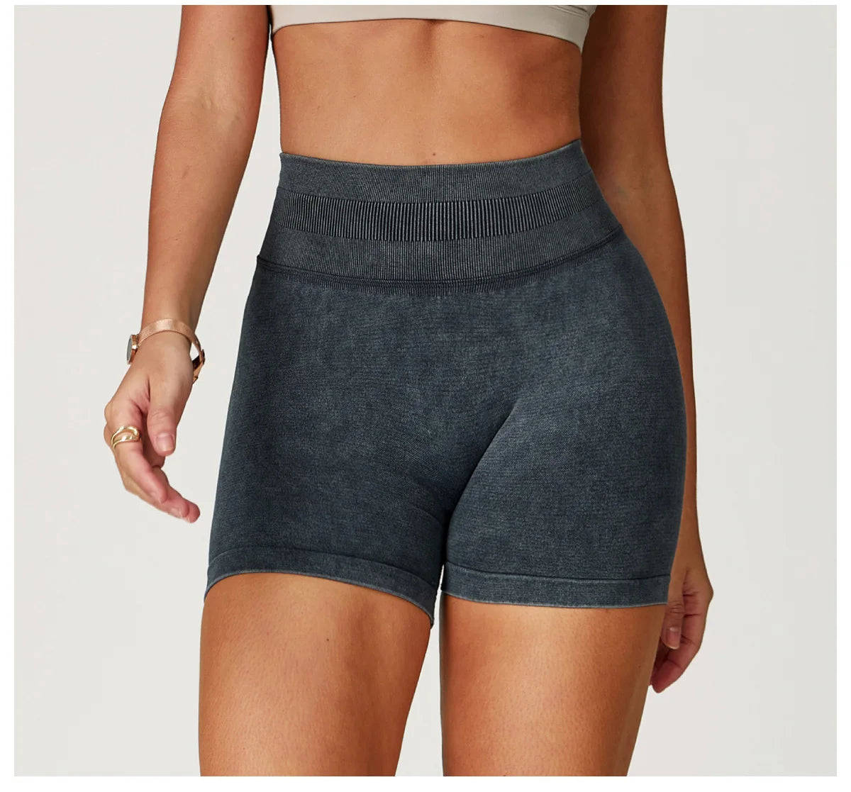 Sand Washed Seamless Yoga Shorts | High-Waist Butt-Lift Workout Shorts
