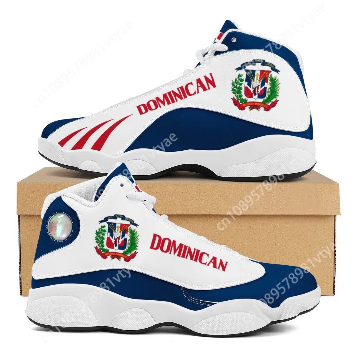 NLW "Orgullo" Dominican Heritage Basketball Shoes – Custom Print-On-Demand Sneakers