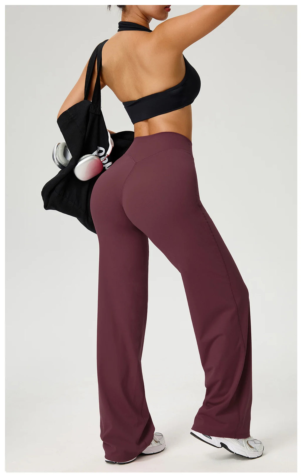NLW Second-Skin Flared Leggings – Ultra-Elastic High-Waist Studio Yoga Pants