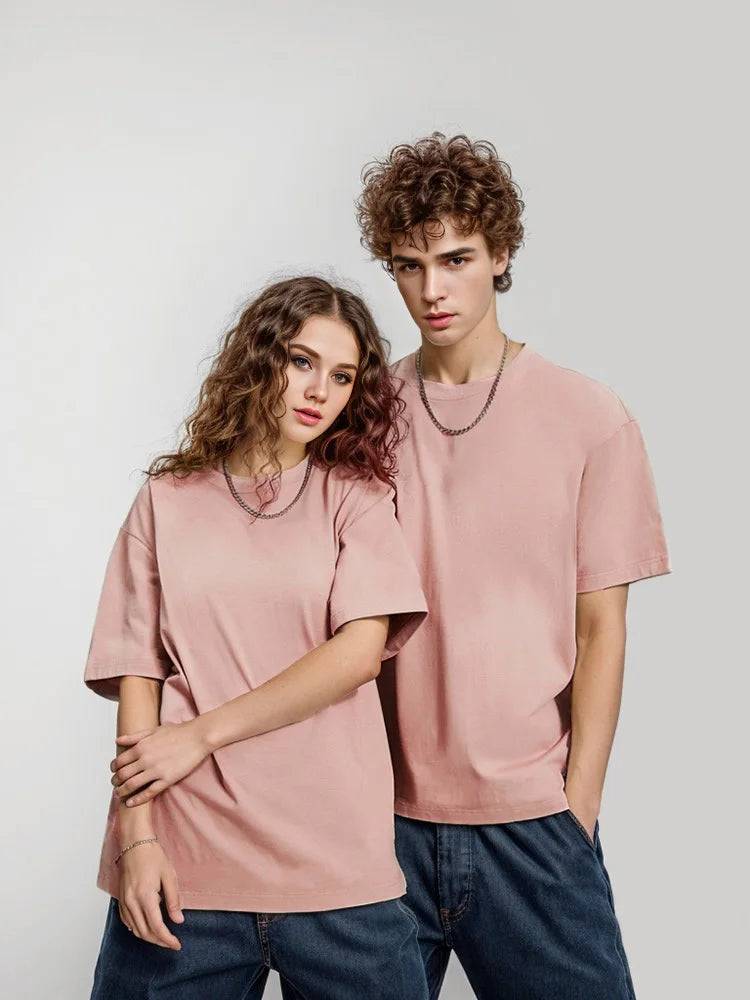 NLW Men 9.9oz Heavyweight Oversized Tee – Premium 280gsm Cotton Streetwear Shirt