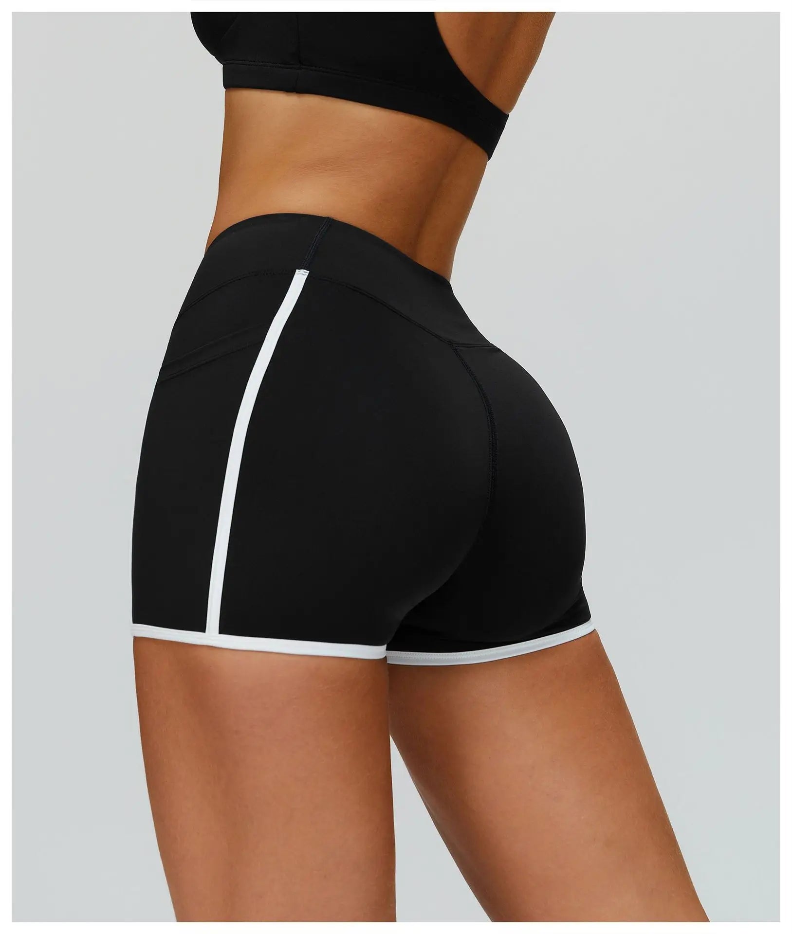 High-Waist Push-Up Yoga Shorts
