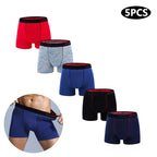 NLW Premium Men's Cotton Boxer Shorts (5-Piece Set) – Breathable High-Stretch Comfort Underwear