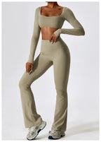 NLW Elite Seamless 2-Piece Yoga Set – High-Performance Compressed Fitness Suit