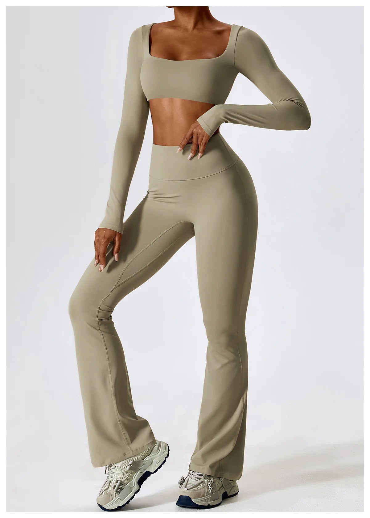 NLW Elite Seamless 2-Piece Yoga Set – High-Performance Compressed Fitness Suit