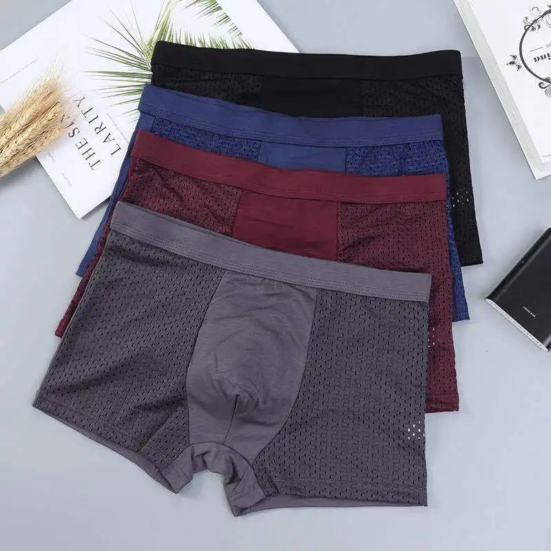 NLW Men's Athletic Knit Boxer Briefs | Moisture-Wicking 4-Way Stretch Underwear