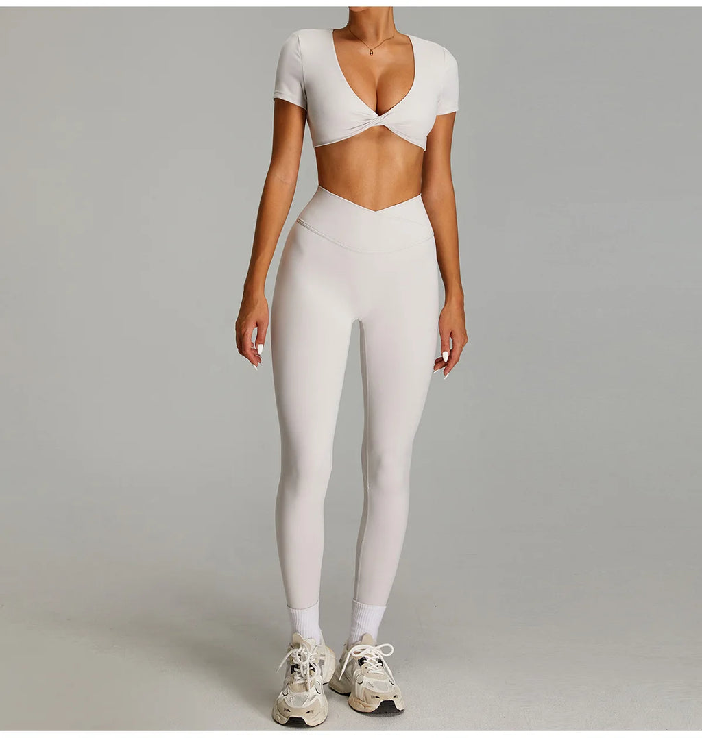 Sexy Short-Sleeve Workout & Yoga Tee