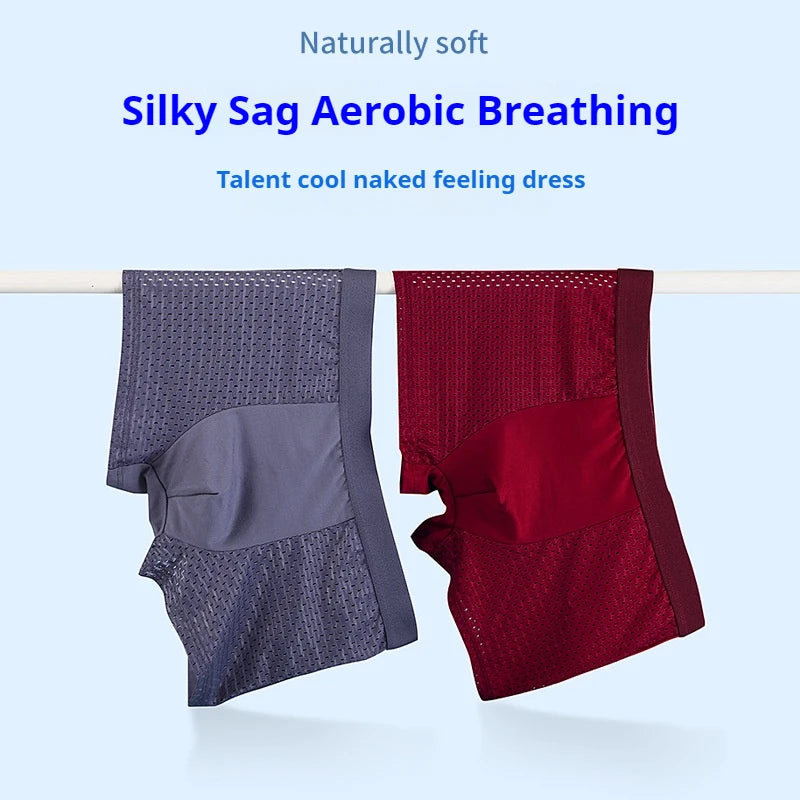 NLW Men's Athletic Knit Boxer Briefs | Moisture-Wicking 4-Way Stretch Underwear