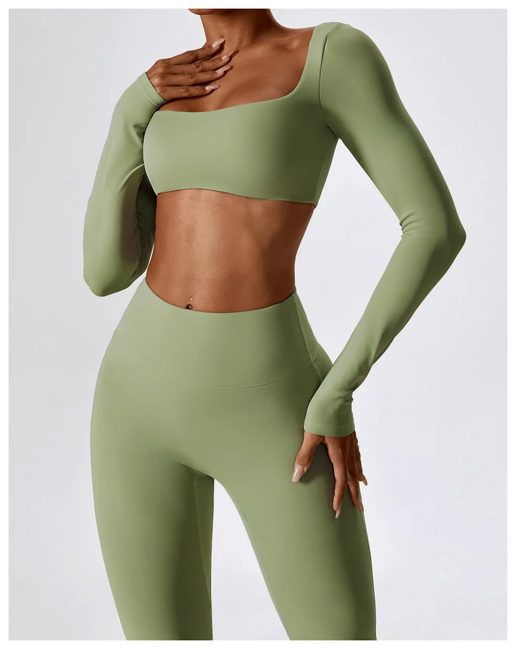 NLW Elite Seamless 2-Piece Yoga Set – High-Performance Compressed Fitness Suit