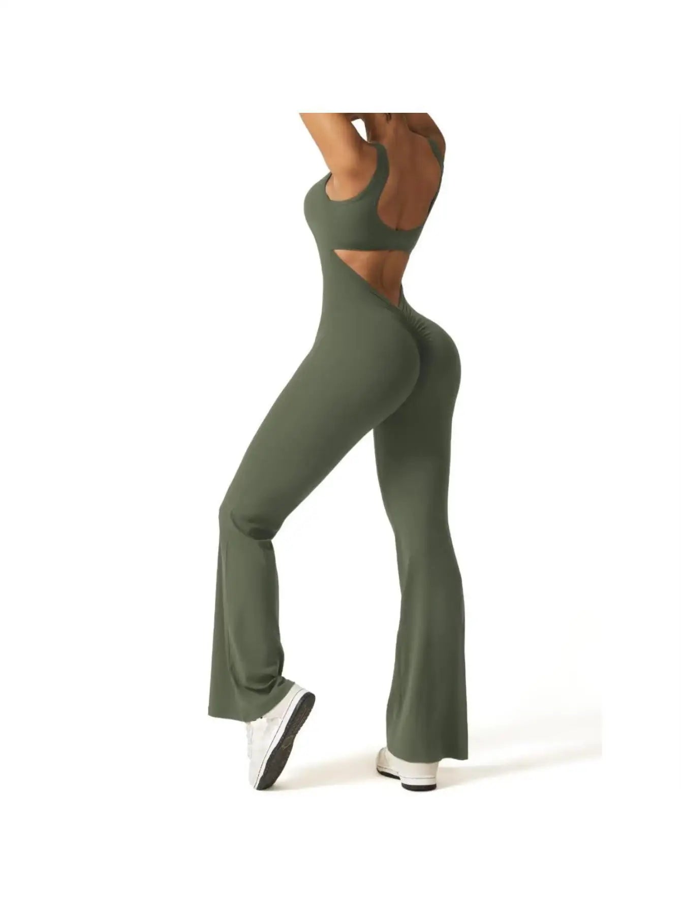 NLW Seamless Backless Flare Jumpsuit