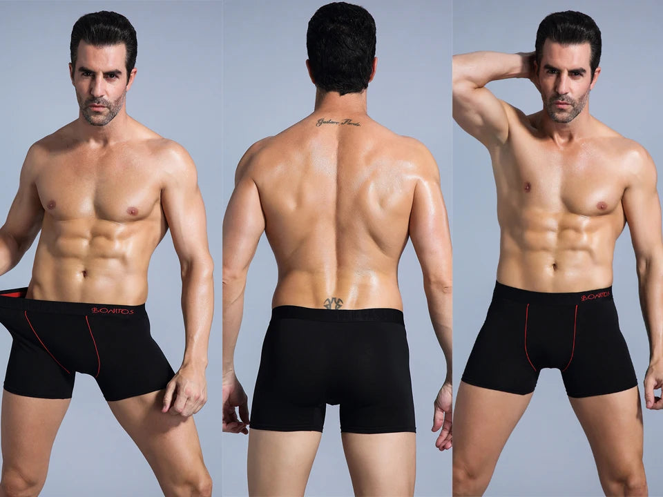 NLW Premium Men's Cotton Boxer Shorts (5-Piece Set) – Breathable High-Stretch Comfort Underwear