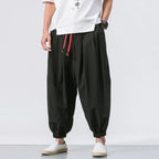 NLW Men’s Oversized Cotton-Linen Wide-Leg Pants