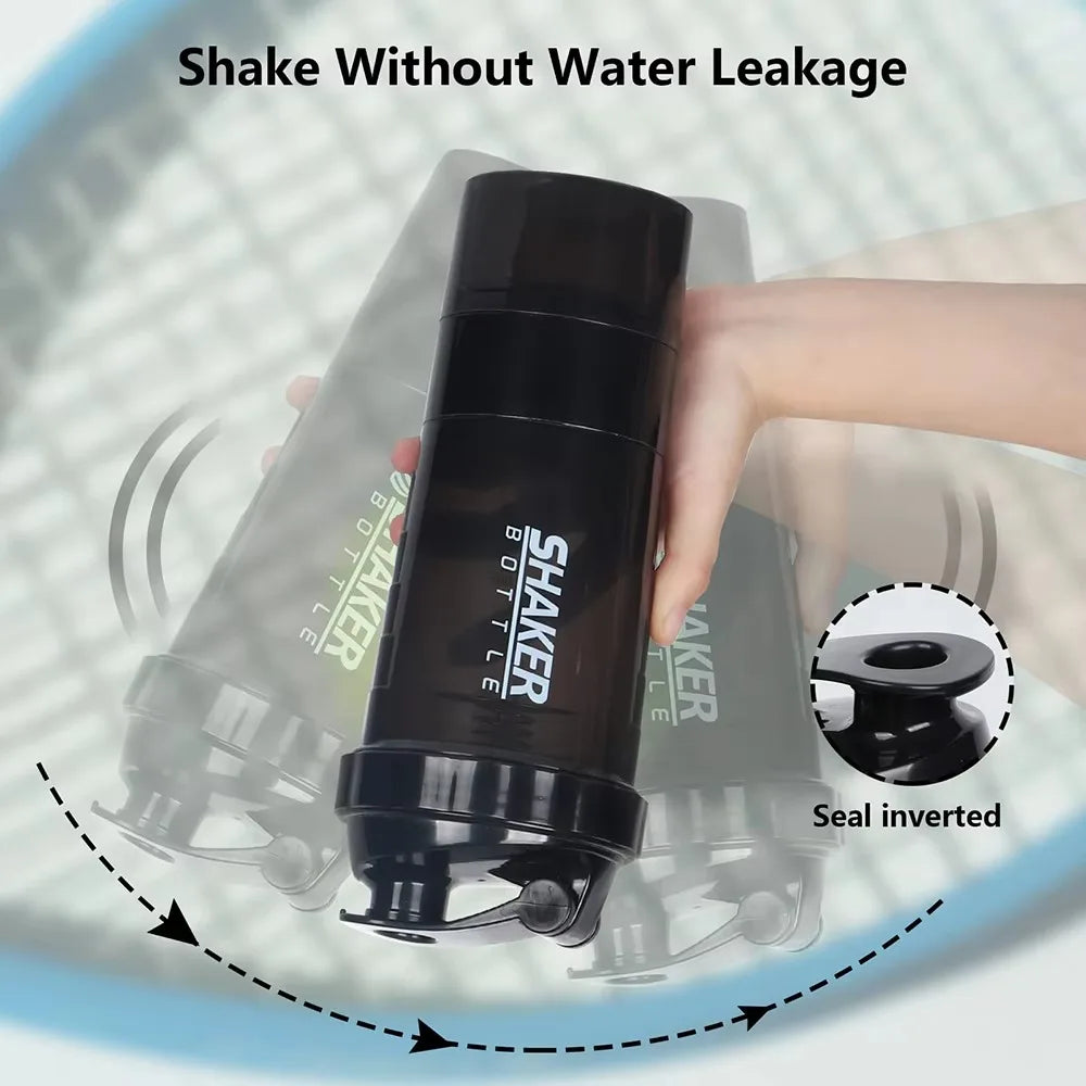 NLW 3 Layers Shaker Protein Bottle
