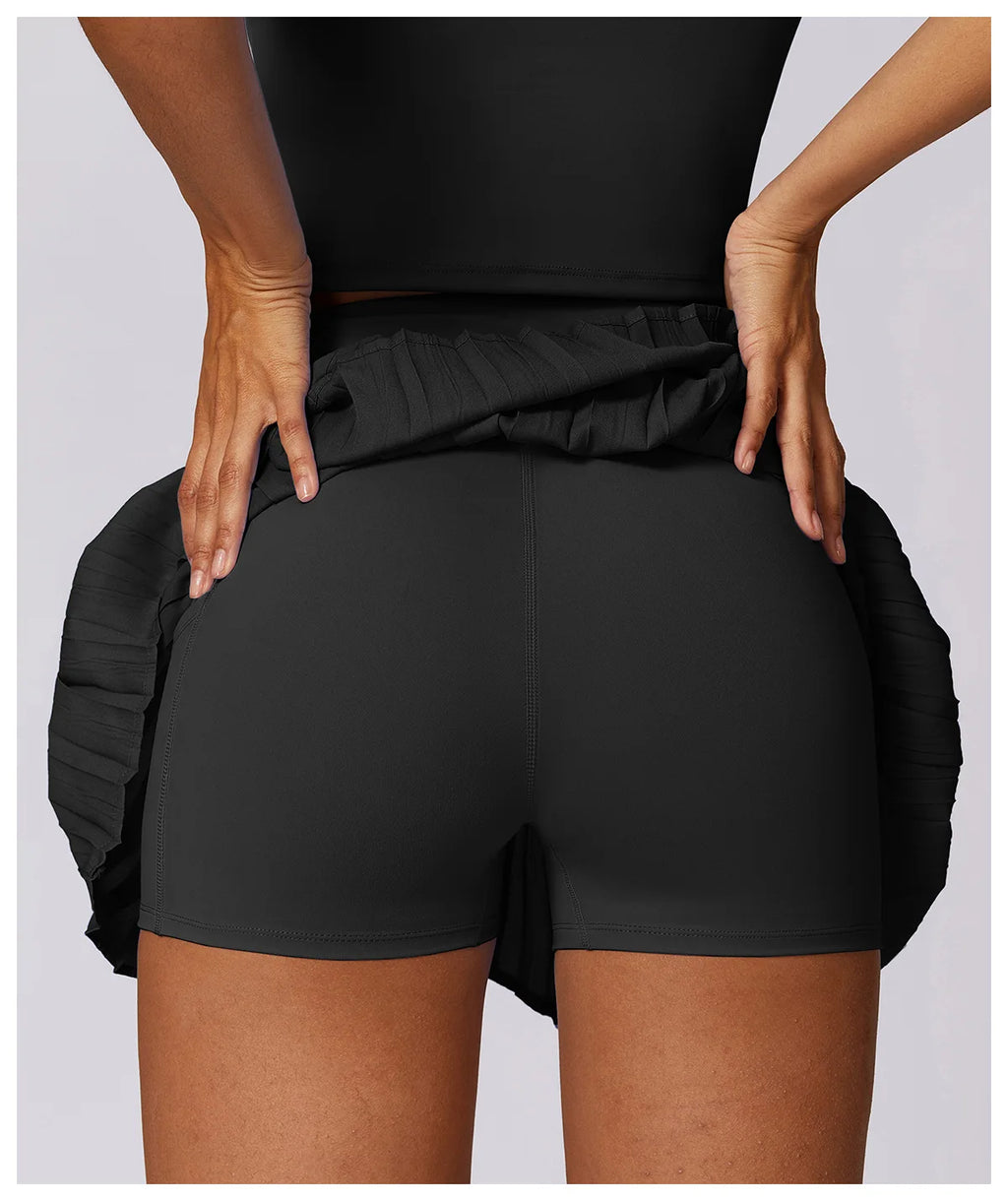 Solid Sports Running & Dance Skirt