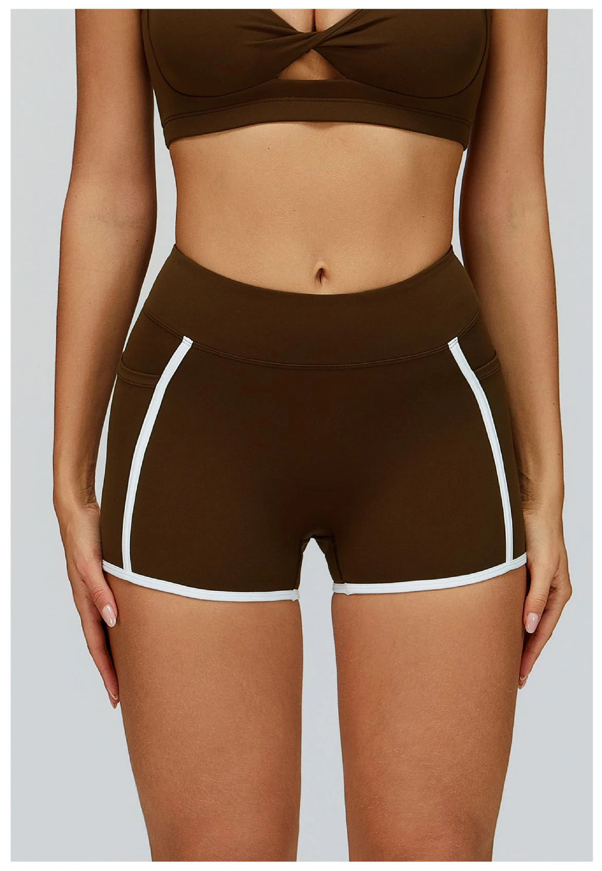 High-Waist Push-Up Yoga Shorts
