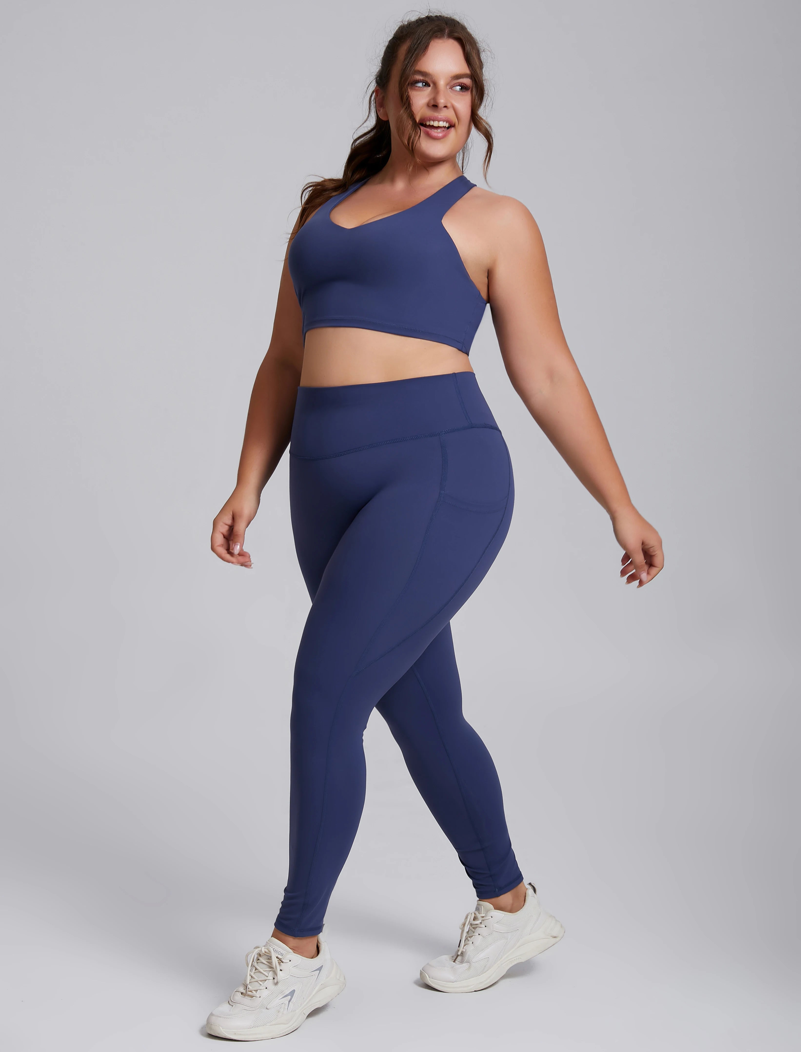 Premium 2-Piece Plus Size Sports Set – High-Performance Yoga & Fitness Wear