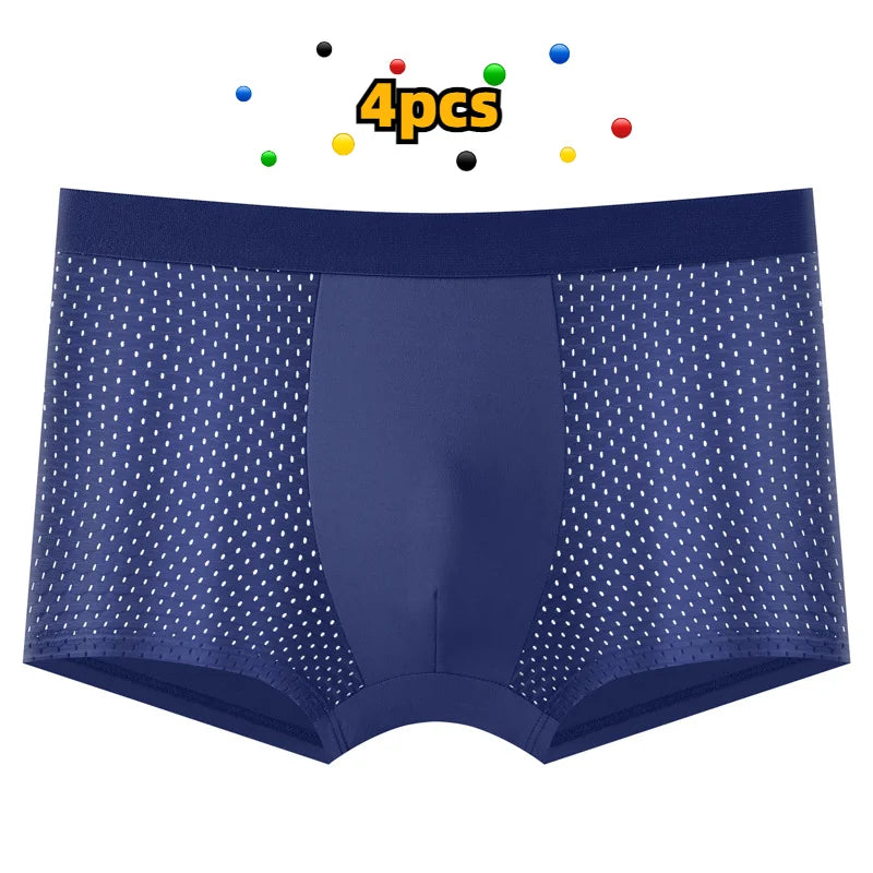 NLW Men's Athletic Knit Boxer Briefs | Moisture-Wicking 4-Way Stretch Underwear