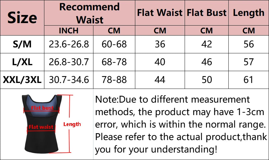 NLW Men & Woman Sauna Vest Waist Trainer