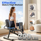 NLW Compact Hip Abductor Machine – 6-Level Glute & Thigh Home Workout Equipment