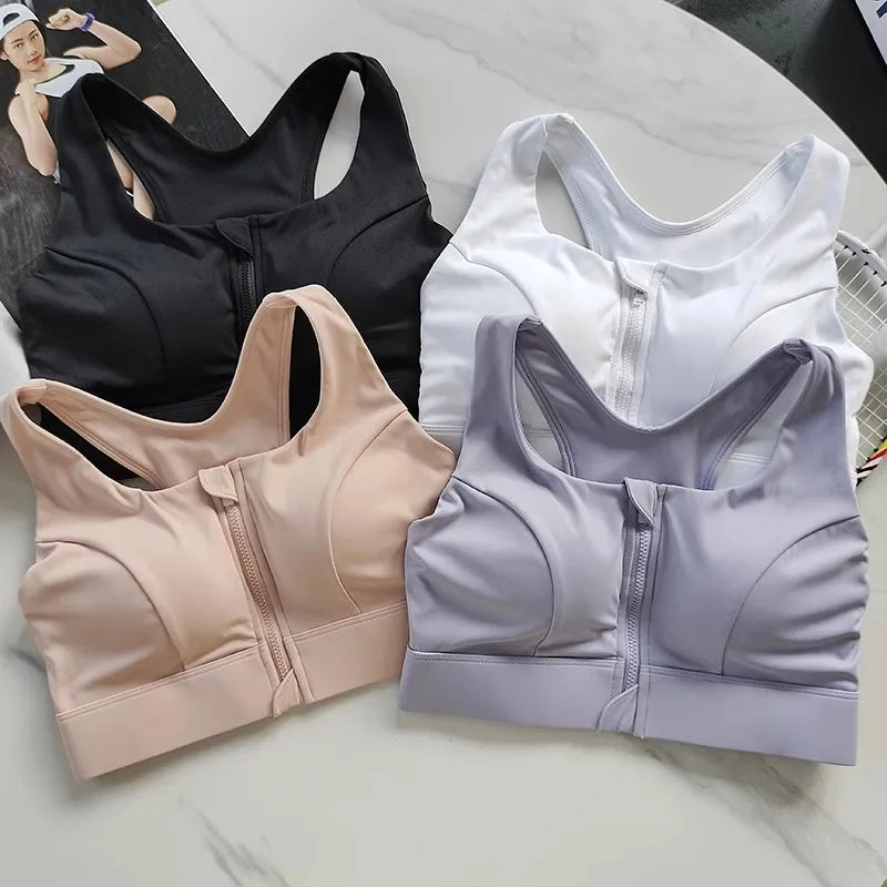 NLW High Impact Front Zipper Sports Bra