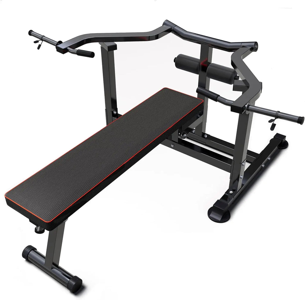 NLW 4-in-1 Foldable Home Gym Strength Station with Leg Developer & Chest Press Levers