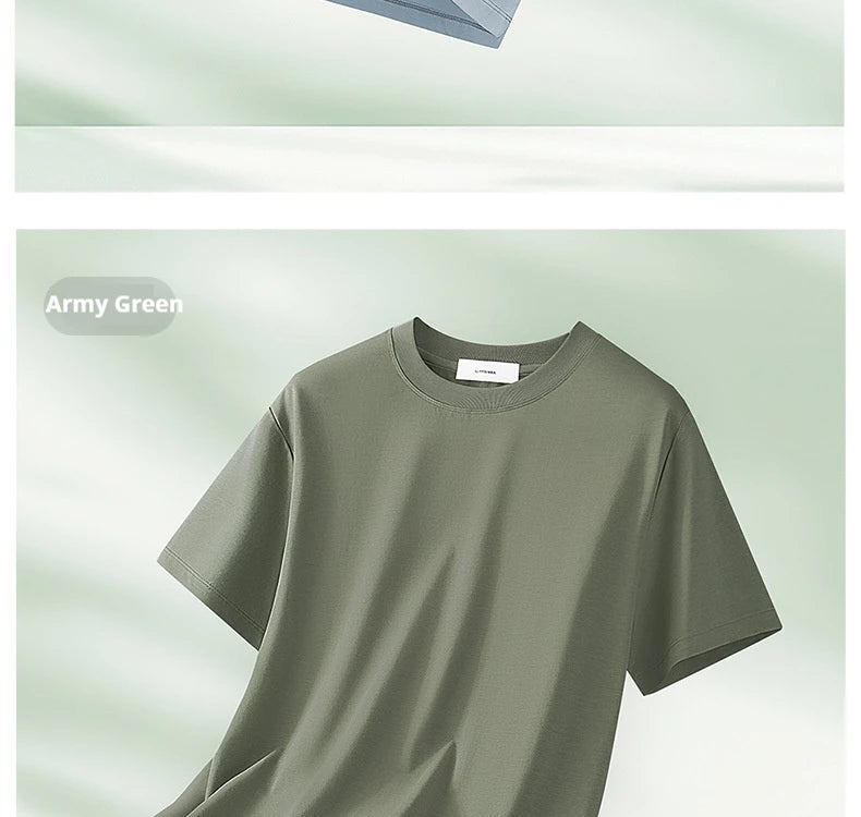 NLW Men Premium Bamboo & Cotton Cool Tee – Ultra-Soft Moisture-Wicking Summer T-Shirt