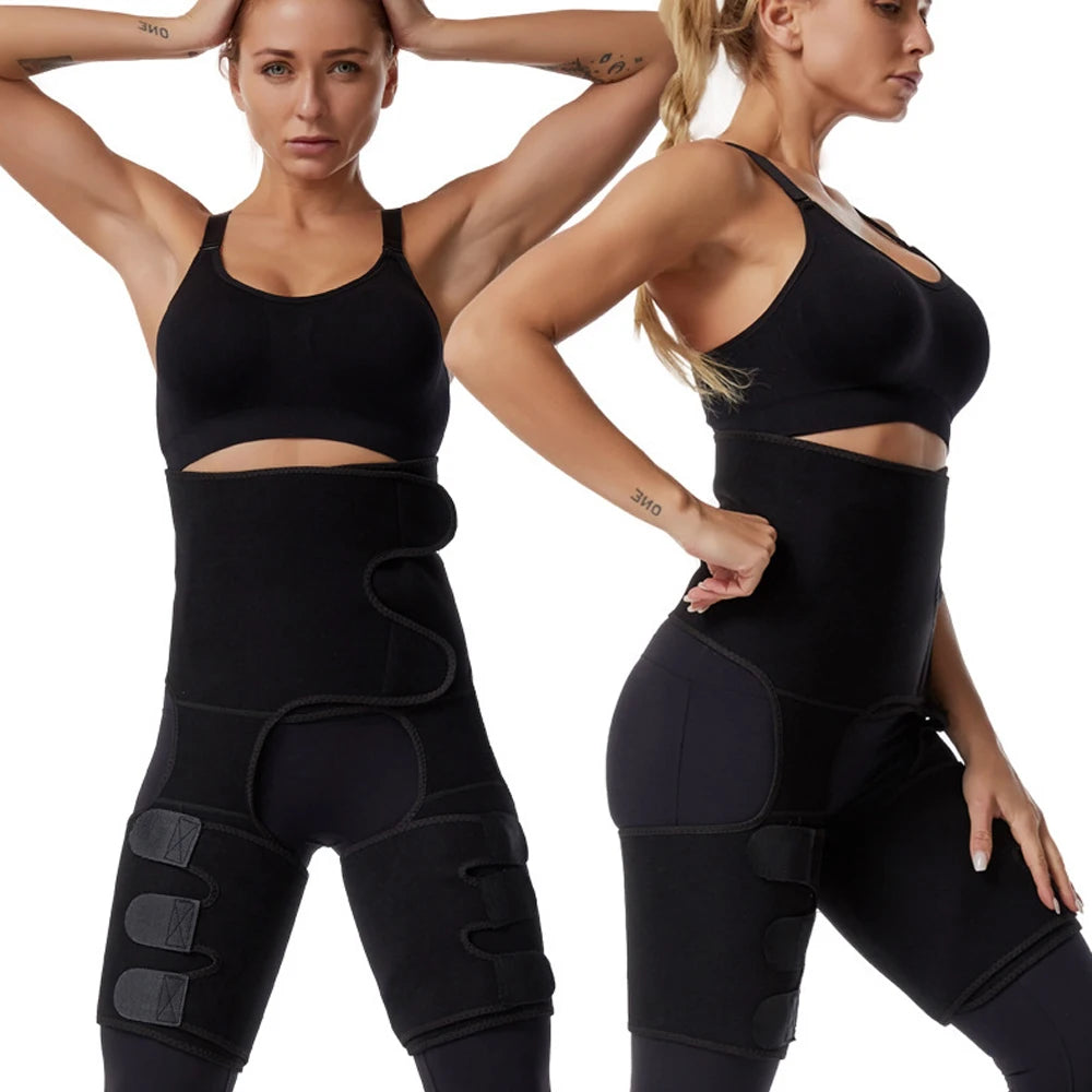 NLW 3-in-1 Waist Trainer & Thigh Trimmer – High-Waist Butt Lifting Sweat Belt
