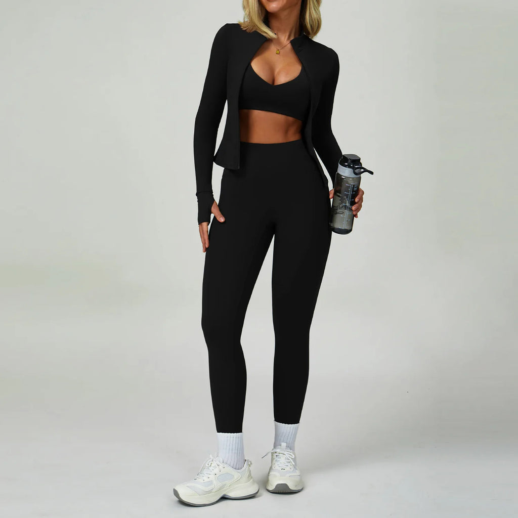 NLW 2-3PCS  Women Fitness Set High Waist