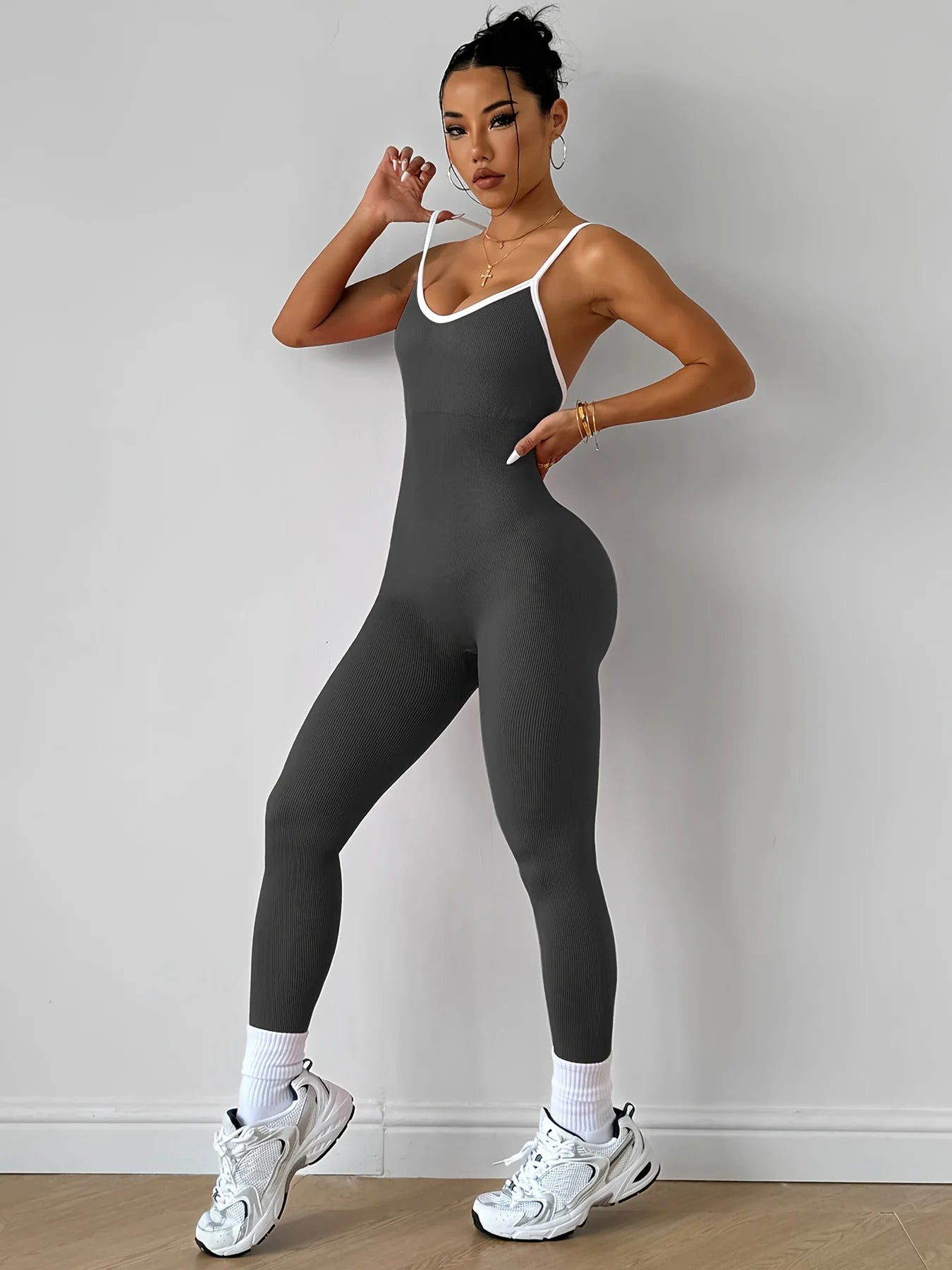 NLW Sleeveless Gym Bodysuit & Workout Romper